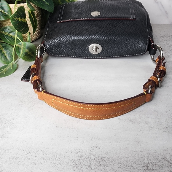 Coach Chelsea Black Pebbled Leather Shoulder Bag D04S-9378 - Picture 8 of 14